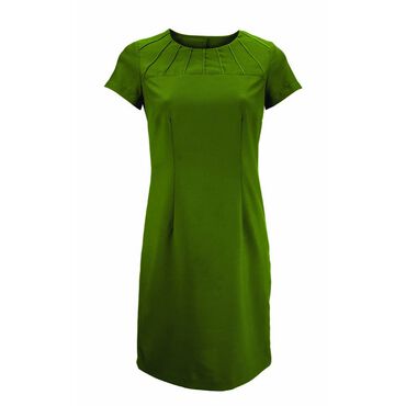 Alexandra Women's Satin Trim Dress - Olive
