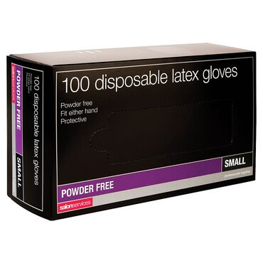 Salon Services Powder Free Latex Gloves Small Pack of 100