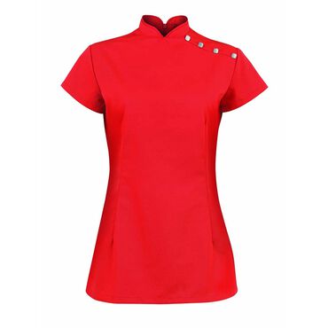 Alexandra Women's Stand Collar Beauty Tunic - Red
