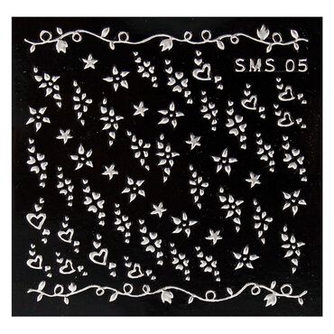 Nina Ultra Pro Nail Stickers - Metal Effect Petal Hearts