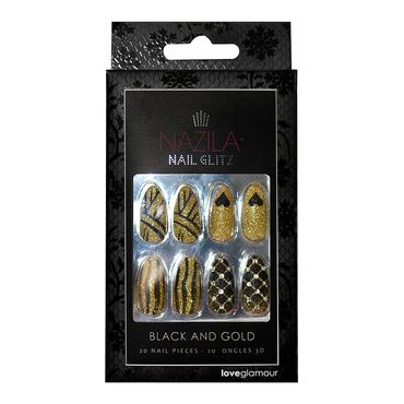 Nazila Love Glamour Nail Glitz Black and Gold