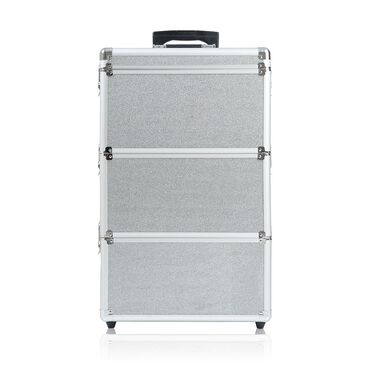 Salon Services Carina Beauty Box Large Silver Sparkle