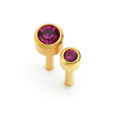 Caflon February Birthstone Ear Piercing Studs 12 pair pack