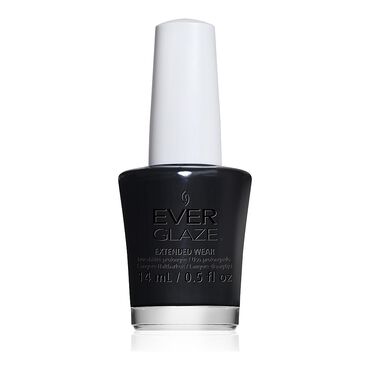 China Glaze EverGlaze Extended Wear Nail Polish - Back to Black 14ml