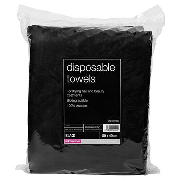 Salon Services Disposable Towels 30 Pack, Black