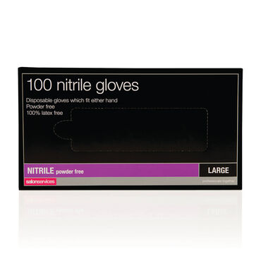 Salon Services Disposable Nitrile Gloves Pack of 100 - Large