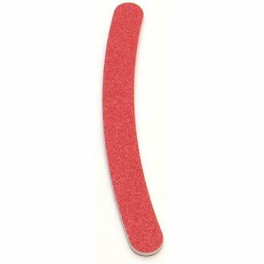 Beauty Express Boomerang Nail File Red 80/80 Grit Pack of Ten