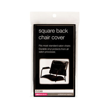 Salon Services Square Back Chair Cover - Clear