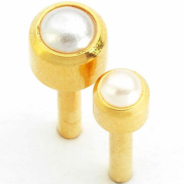 Caflon Regular Studs Pearl Bezel Pack of 12