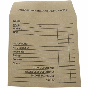 Beauty Express Wage Envelopes Pack of 50