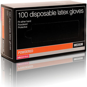 Salon Services Disposable Latex Gloves Pack of 100 - Small