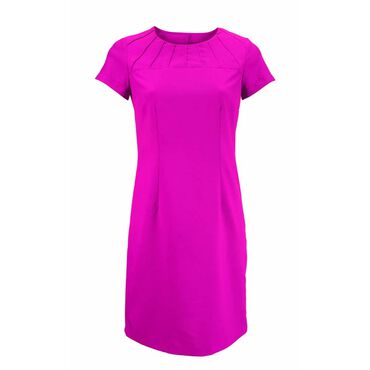 Alexandra Women's Satin Trim Dress - Hot Pink