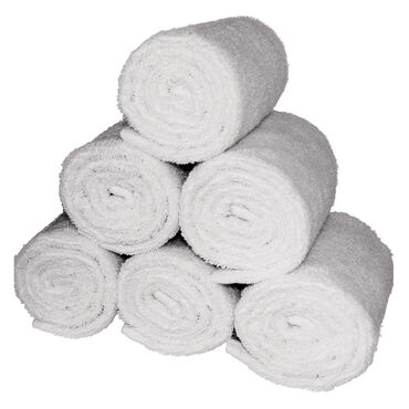 Beauty Pro White Facial Wrap Towels - Pack of 6
