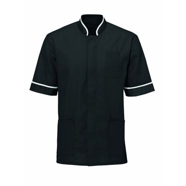 Alexandra Men's Mandarin Tunic - White/Black