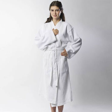 Beauty Express Waffle Robe Black Large