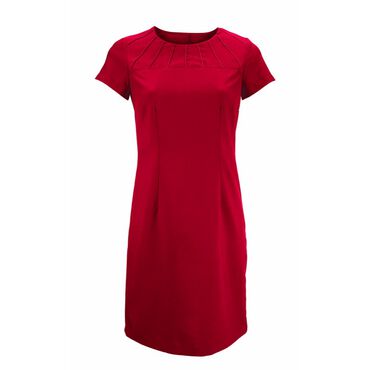 Alexandra Women's Satin Trim Dress - Red