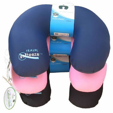 Softeeze Microbead Travel Neck Cushion Black