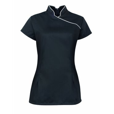 Alexandra Women's Piped Beauty Tunic - Black/White
