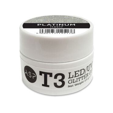ASP T3 LED UV Glitter Gel - Platinum 3.5g